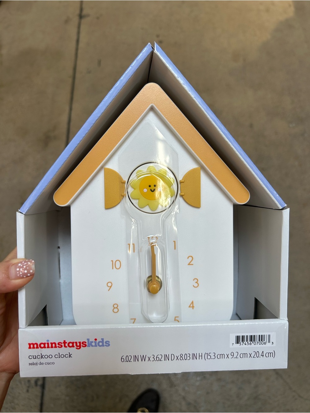 NWT Kids Blue and White Cuckoo Clock